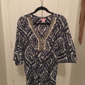 lilly pulitzer wilda beaded tunic dress